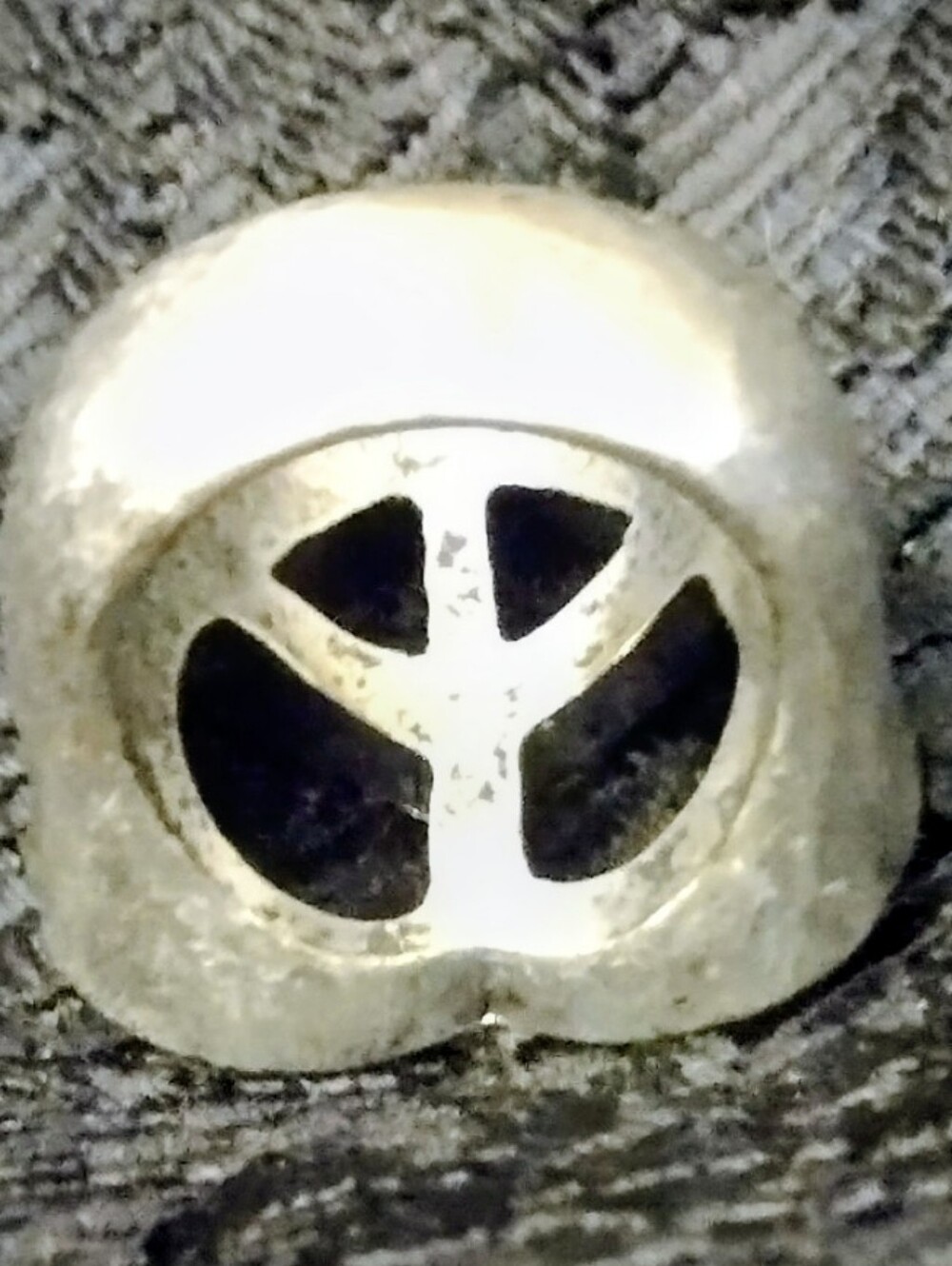 Rare Vintage Antique Style Heart Peace Sign Ring - Picture 5 of 14
